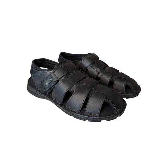 Rockport Other - Rockport NEW Darwyn Fisherman Sandals Black Leather Men’s 10.5M